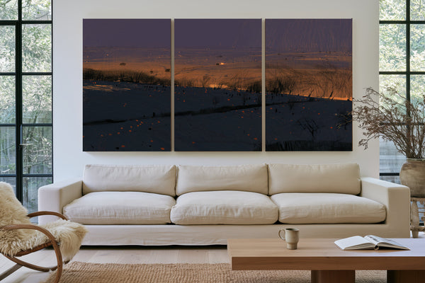 Rolling Hills At Twilight With Glowing Embers by Bella Frye