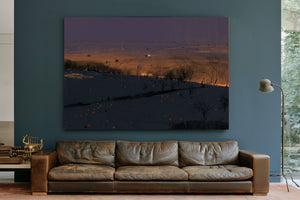 Rolling Hills At Twilight With Glowing Embers by Bella Frye