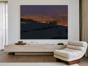 Rolling Hills At Twilight With Glowing Embers by Bella Frye