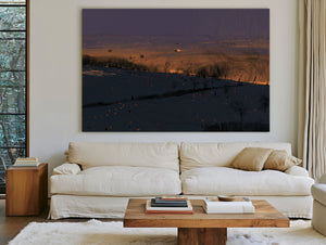 Rolling Hills At Twilight With Glowing Embers by Bella Frye