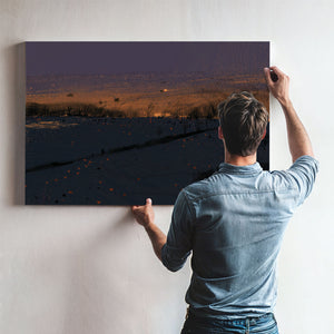 Rolling Hills At Twilight With Glowing Embers by Bella Frye