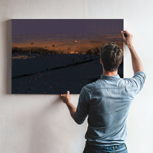 Rolling Hills At Twilight With Glowing Embers by Bella Frye