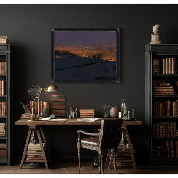 Rolling Hills At Twilight With Glowing Embers by Bella Frye