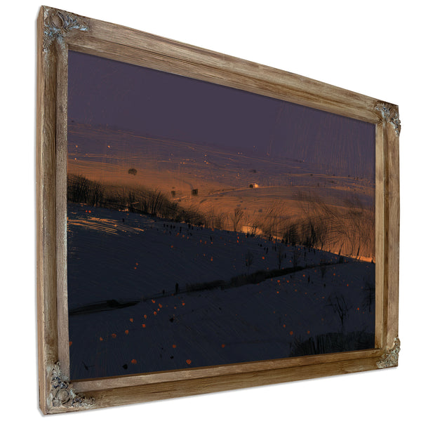 Rolling Hills At Twilight With Glowing Embers by Bella Frye
