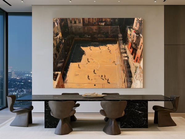 Rooftop Street Football Court Urban Afternoon by Bella Frye