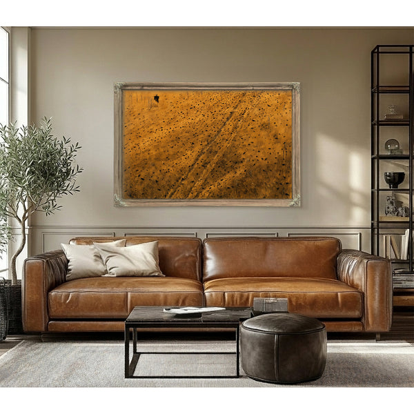 Scarecrow In Golden Wheat Field With Crows by Bella Frye