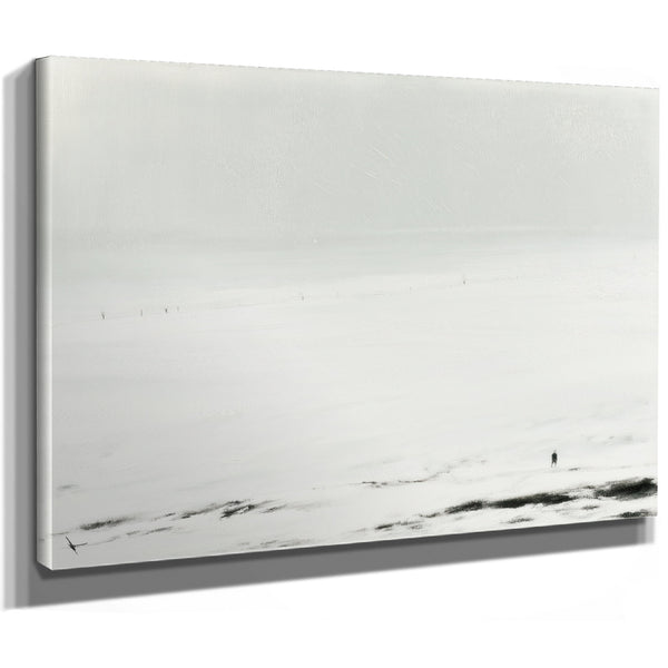 Solitary Figure In Vast Snowy Landscape by Bella Frye