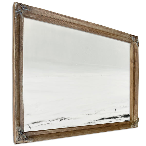 Solitary Figure In Vast Snowy Landscape by Bella Frye