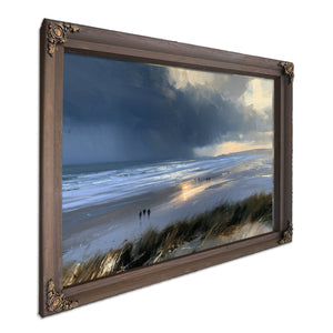 Stormy Beach Walk Dramatic Coastal Light by Bella Frye