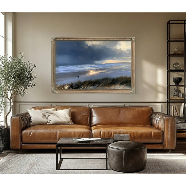 Stormy Beach Walk Dramatic Coastal Light by Bella Frye