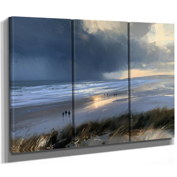 Stormy Beach Walk Dramatic Coastal Light by Bella Frye