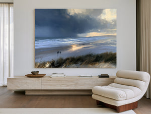 Stormy Beach Walk Dramatic Coastal Light by Bella Frye