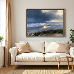 Stormy Beach Walk Dramatic Coastal Light by Bella Frye