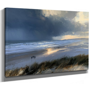 Stormy Beach Walk Dramatic Coastal Light by Bella Frye