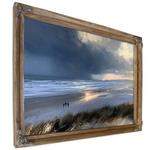 Stormy Beach Walk Dramatic Coastal Light by Bella Frye