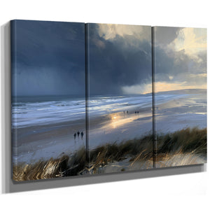 Stormy Beach Walk Dramatic Coastal Light by Bella Frye