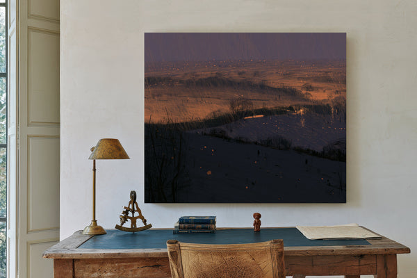 Stormy Dusk Over Windswept Plains by Bella Frye