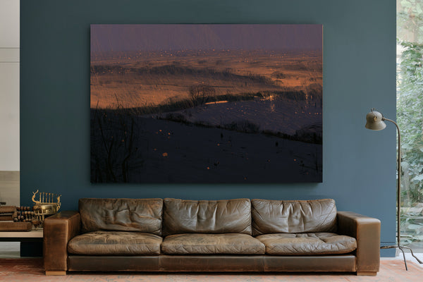 Stormy Dusk Over Windswept Plains by Bella Frye