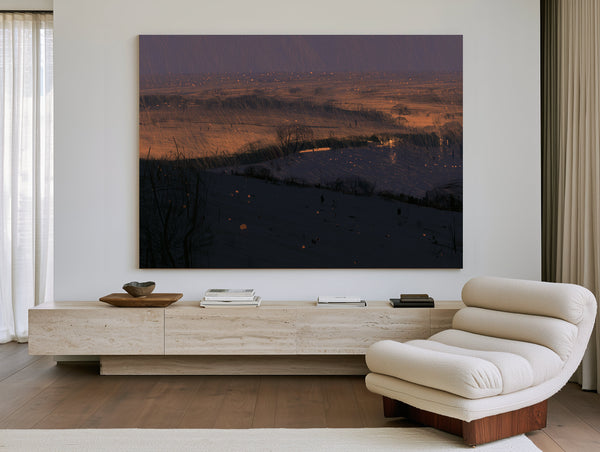 Stormy Dusk Over Windswept Plains by Bella Frye