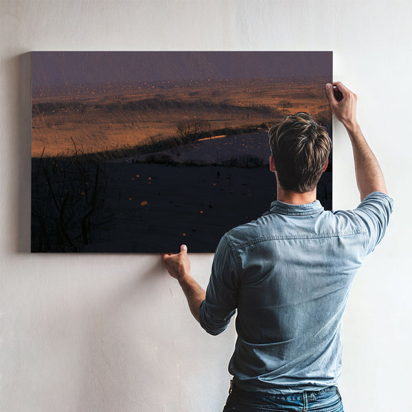 Stormy Dusk Over Windswept Plains by Bella Frye