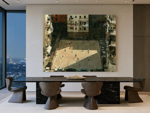 Urban Soccer Court Surrounded By Apartments by Bella Frye