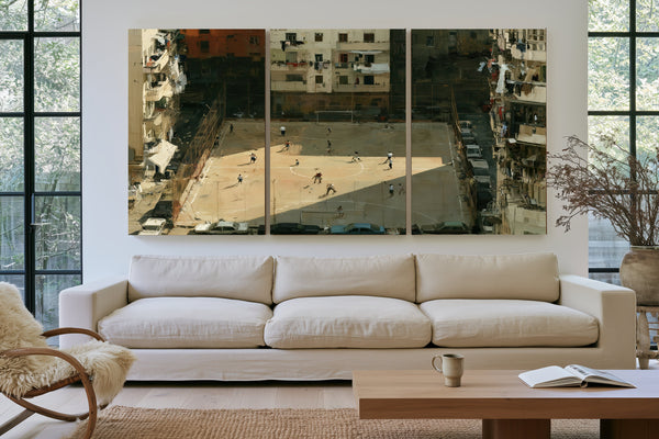 Urban Soccer Court Surrounded By Apartments by Bella Frye