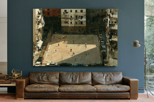 Urban Soccer Court Surrounded By Apartments by Bella Frye