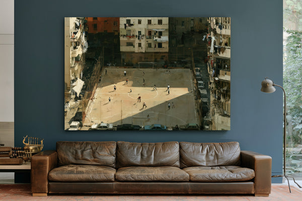 Urban Soccer Court Surrounded By Apartments by Bella Frye