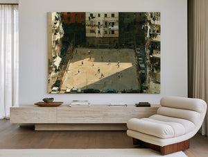 Urban Soccer Court Surrounded By Apartments by Bella Frye