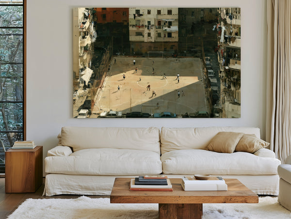 Urban Soccer Court Surrounded By Apartments by Bella Frye