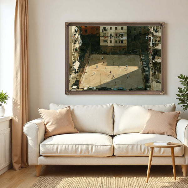 Urban Soccer Court Surrounded By Apartments by Bella Frye