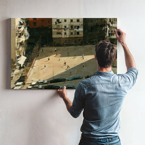Urban Soccer Court Surrounded By Apartments by Bella Frye