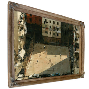 Urban Soccer Court Surrounded By Apartments by Bella Frye