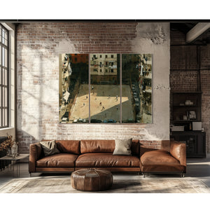 Urban Soccer Court Surrounded By Apartments by Bella Frye