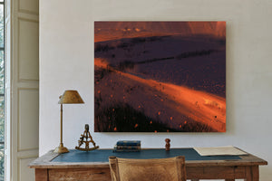 Wetland Fields At Sunset Aerial View by Bella Frye
