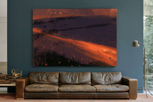 Wetland Fields At Sunset Aerial View by Bella Frye