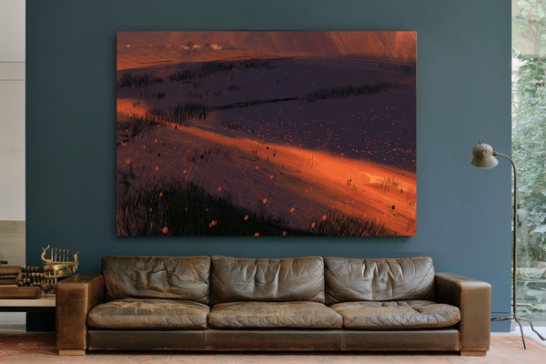 Wetland Fields At Sunset Aerial View by Bella Frye