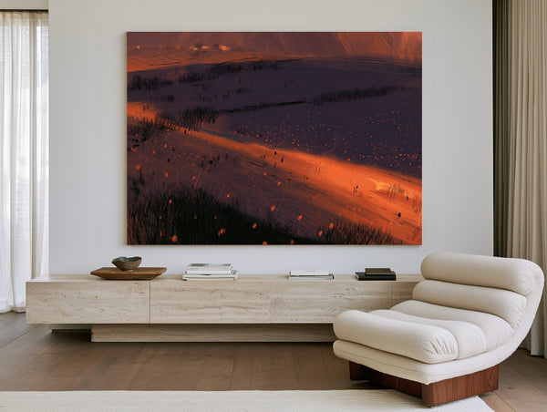 Wetland Fields At Sunset Aerial View by Bella Frye