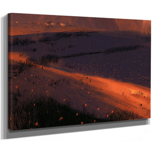 Wetland Fields At Sunset Aerial View by Bella Frye