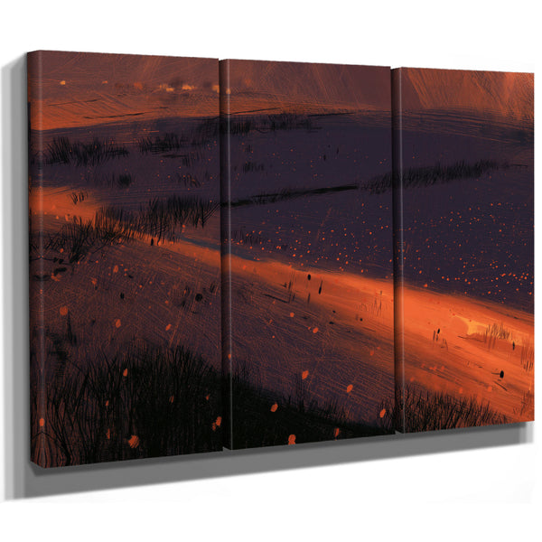 Wetland Fields At Sunset Aerial View by Bella Frye