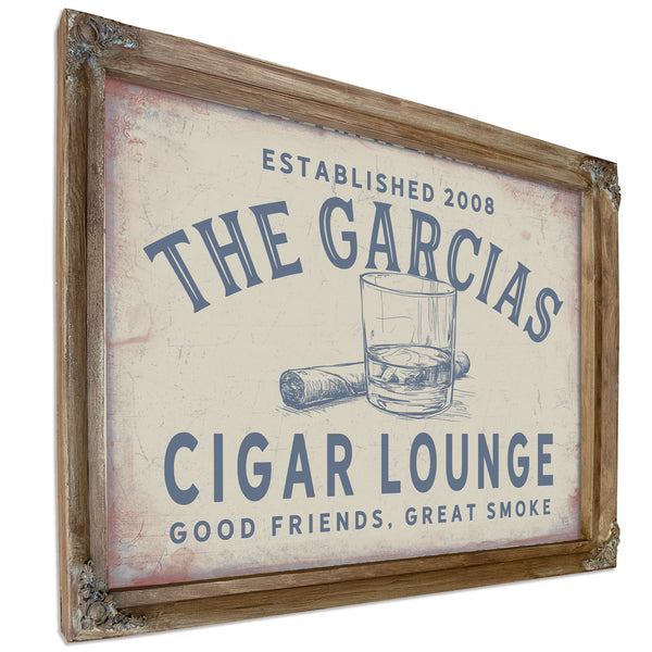 Personalized Cigar Lounge Sign, Good Friends, Great Smoke, Est. Year, image 6