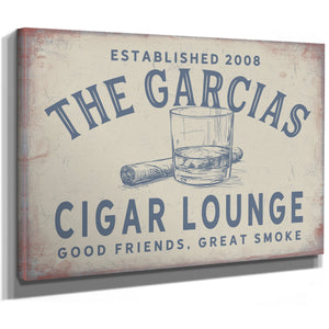 Personalized Cigar Lounge Sign, Good Friends, Great Smoke, Est. Year, image 9