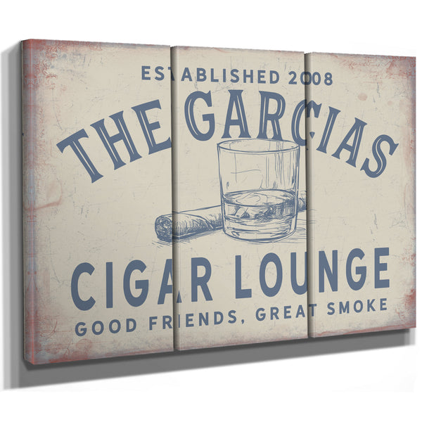 Personalized Cigar Lounge Sign, Good Friends, Great Smoke, Est. Year, image 15