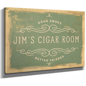 Personalized Cigar Room Sign, Good Smoke / Better Friends, image 9