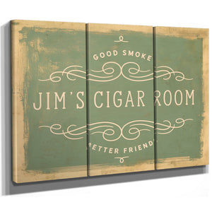 Personalized Cigar Room Sign, Good Smoke / Better Friends, image 15