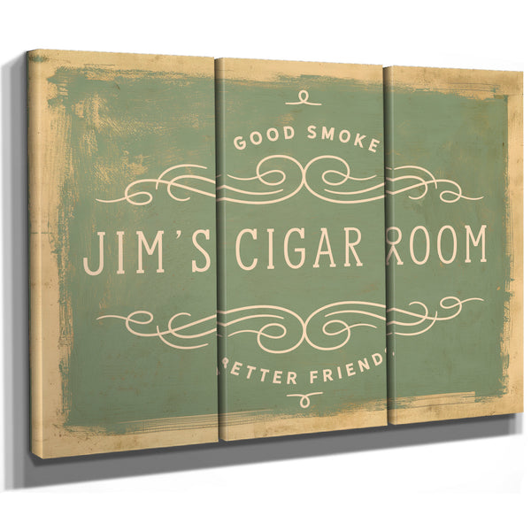 Personalized Cigar Room Sign, Good Smoke / Better Friends, image 15