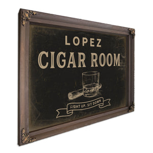 Personalized Cigar Room Sign, Light Up, Sit Down, image 7