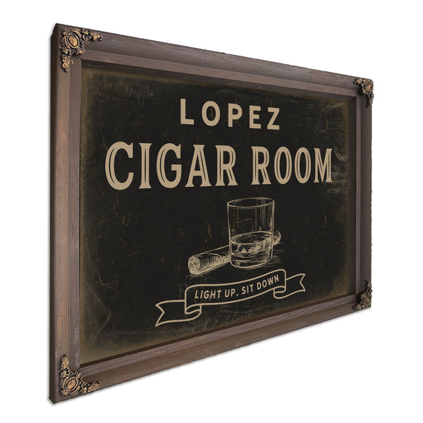 Personalized Cigar Room Sign, Light Up, Sit Down, image 7
