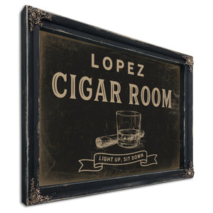 Personalized Cigar Room Sign, Light Up, Sit Down, image 8