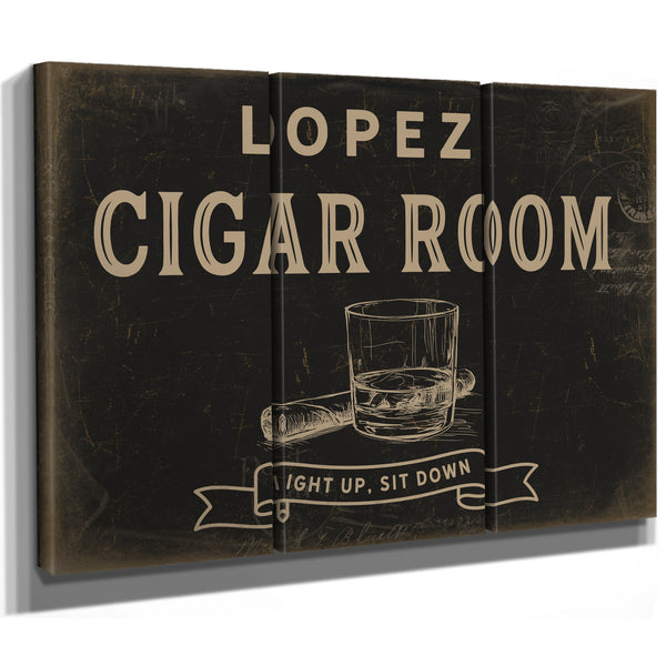 Personalized Cigar Room Sign, Light Up, Sit Down, image 15